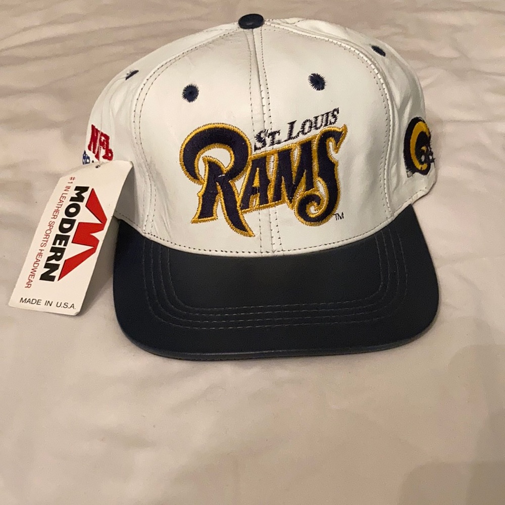 Vintage St. Louis Rams leather hat.